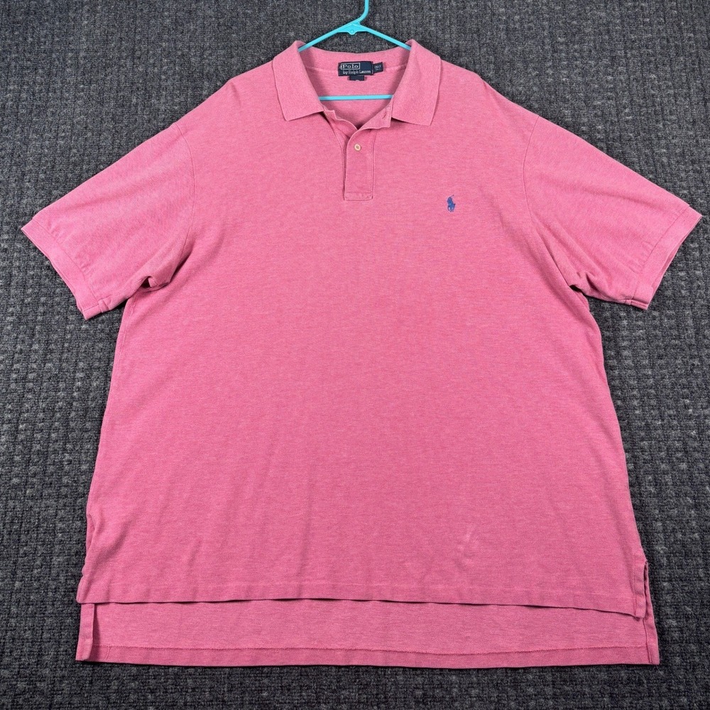 Polo Ralph Lauren Short Sleeve Polo Shirt Pony Logo 2XLT Pink